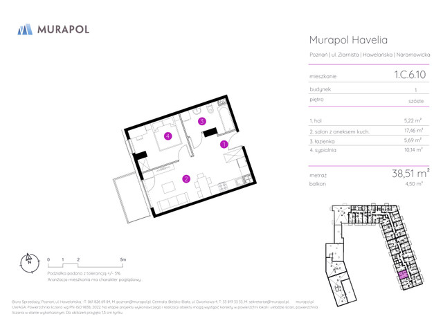 Mieszkanie w inwestycji Murapol Havelia, symbol 1.C.6.10 » nportal.pl