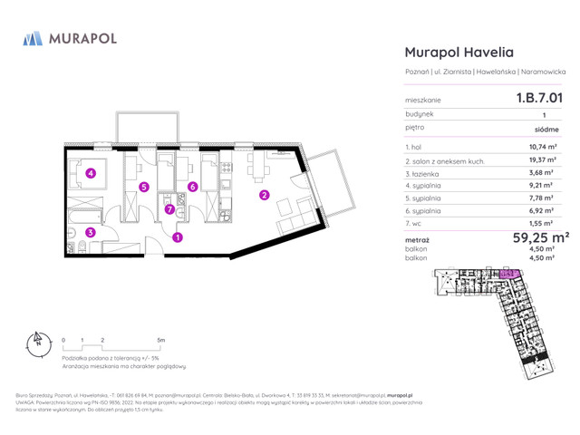 Mieszkanie w inwestycji Murapol Havelia, symbol 1.B.7.01 » nportal.pl