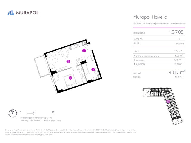 Mieszkanie w inwestycji Murapol Havelia, symbol 1.B.7.05 » nportal.pl