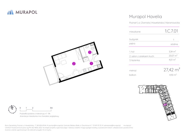 Mieszkanie w inwestycji Murapol Havelia, symbol 1.C.7.01 » nportal.pl