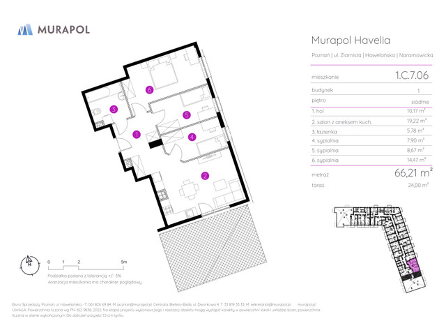 Mieszkanie w inwestycji Murapol Havelia, symbol 1.C.7.06 » nportal.pl