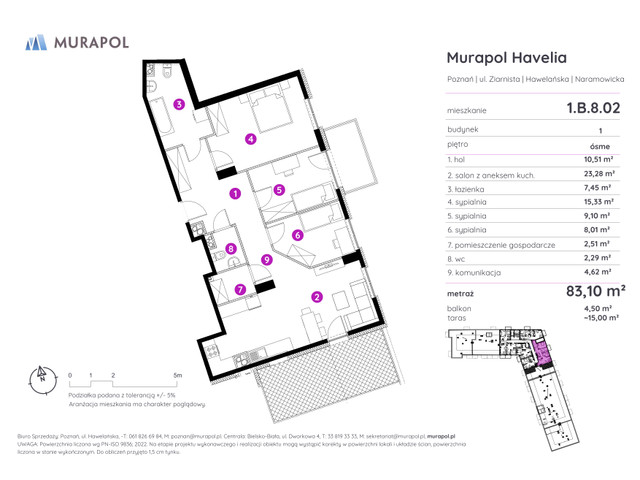 Mieszkanie w inwestycji Murapol Havelia, symbol 1.B.8.02 » nportal.pl