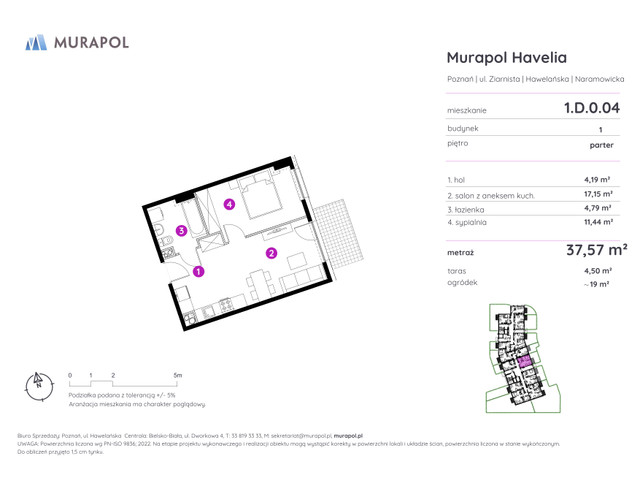Mieszkanie w inwestycji Murapol Havelia, symbol 1.D.0.04 » nportal.pl