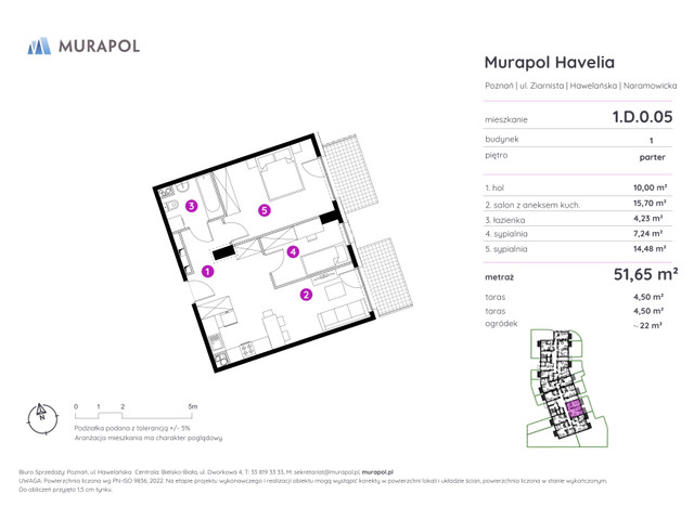 Mieszkanie w inwestycji Murapol Havelia, symbol 1.D.0.05 » nportal.pl