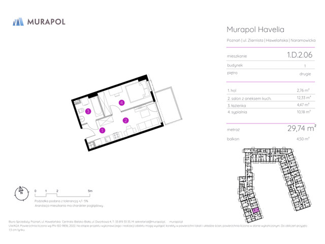 Mieszkanie w inwestycji Murapol Havelia, symbol 1.D.2.06 » nportal.pl