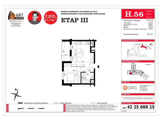Mieszkanie w inwestycji Art Modern, symbol H.56 » nportal.pl
