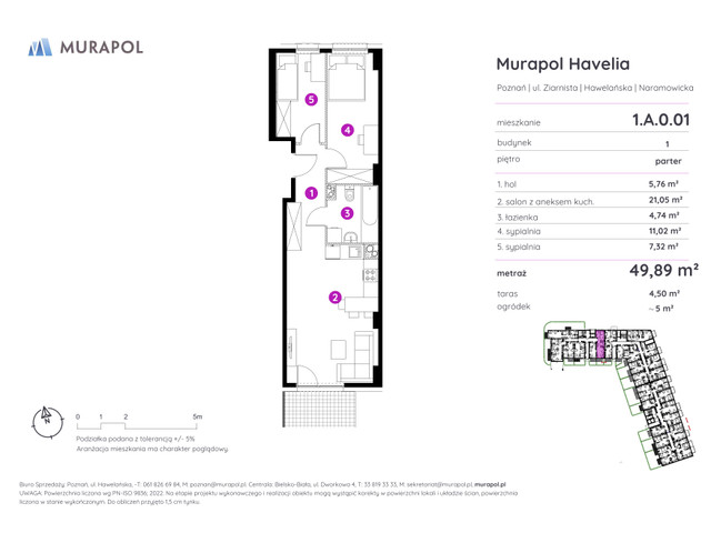 Mieszkanie w inwestycji Murapol Havelia, symbol 1.A.0.01 » nportal.pl