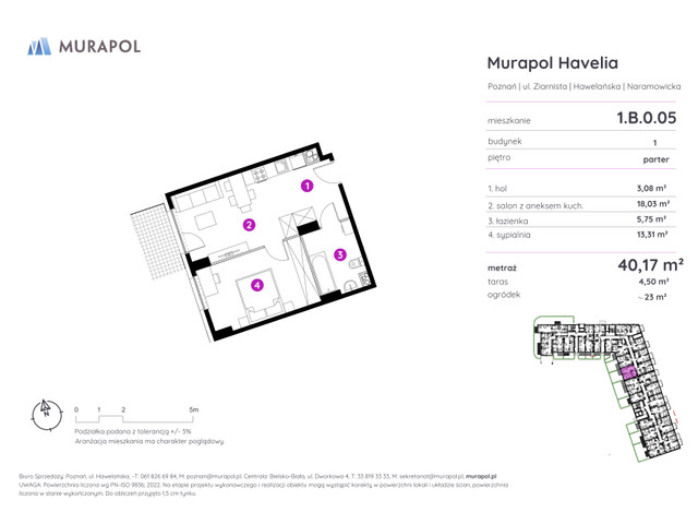 Mieszkanie w inwestycji Murapol Havelia, symbol 1.B.0.05 » nportal.pl
