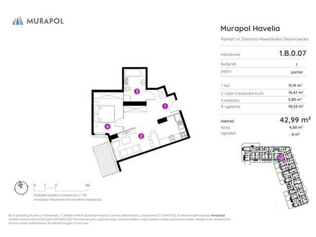 Mieszkanie w inwestycji Murapol Havelia, symbol 1.B.0.07 » nportal.pl
