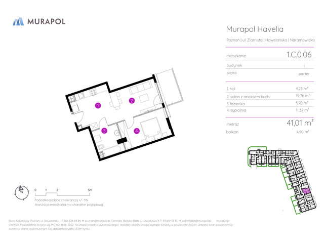 Mieszkanie w inwestycji Murapol Havelia, symbol 1.C.0.06 » nportal.pl