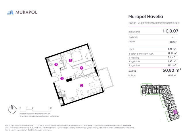 Mieszkanie w inwestycji Murapol Havelia, symbol 1.C.0.07 » nportal.pl