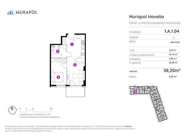 Mieszkanie w inwestycji Murapol Havelia, symbol 1.A.1.04 » nportal.pl