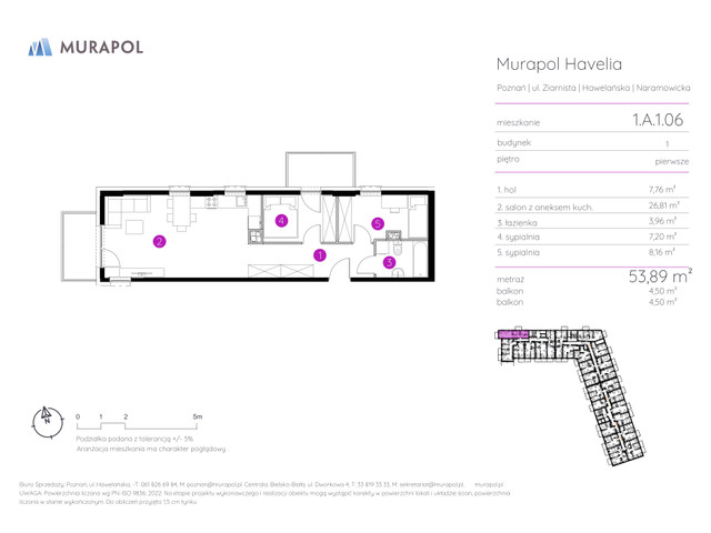 Mieszkanie w inwestycji Murapol Havelia, symbol 1.A.1.06 » nportal.pl