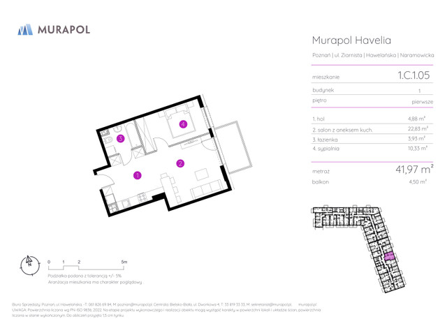 Mieszkanie w inwestycji Murapol Havelia, symbol 1.C.1.05 » nportal.pl