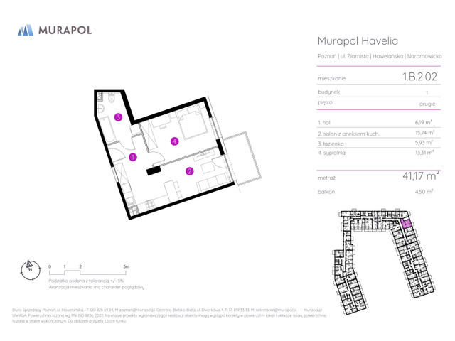 Mieszkanie w inwestycji Murapol Havelia, symbol 1.B.2.02 » nportal.pl
