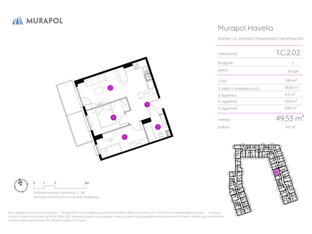 Mieszkanie w inwestycji Murapol Havelia, symbol 1.C.2.02 » nportal.pl