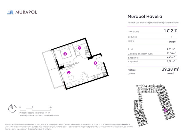 Mieszkanie w inwestycji Murapol Havelia, symbol 1.C.2.11 » nportal.pl