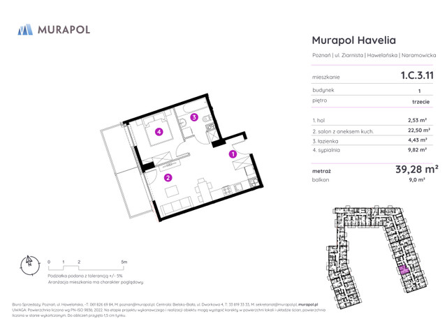 Mieszkanie w inwestycji Murapol Havelia, symbol 1.C.3.11 » nportal.pl