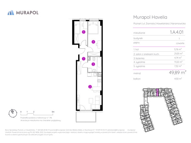 Mieszkanie w inwestycji Murapol Havelia, symbol 1.A.4.01 » nportal.pl