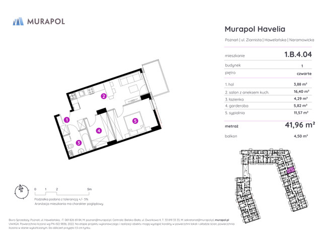 Mieszkanie w inwestycji Murapol Havelia, symbol 1.B.4.04 » nportal.pl