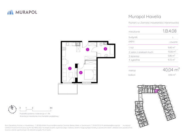 Mieszkanie w inwestycji Murapol Havelia, symbol 1.B.4.08 » nportal.pl