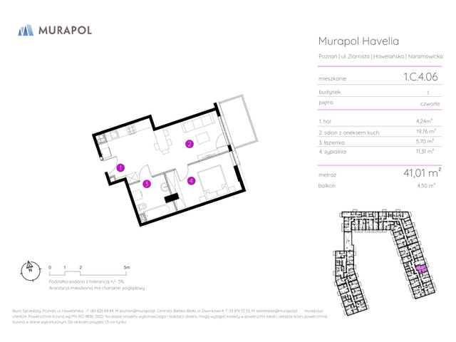 Mieszkanie w inwestycji Murapol Havelia, symbol 1.C.4.06 » nportal.pl