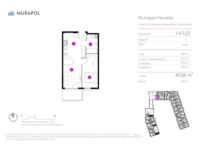 Mieszkanie w inwestycji Murapol Havelia, symbol 1.A.5.03 » nportal.pl