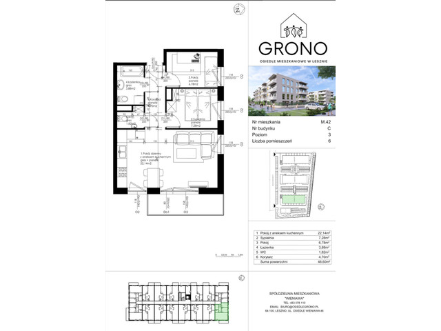 Mieszkanie w inwestycji Osiedle Mieszkaniowe GRONO, symbol C42 » nportal.pl