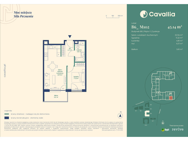 Mieszkanie w inwestycji Cavallia, symbol B6_M102 » nportal.pl