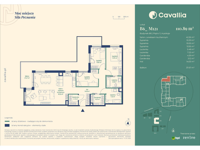 Mieszkanie w inwestycji Cavallia, symbol B6_M121 » nportal.pl