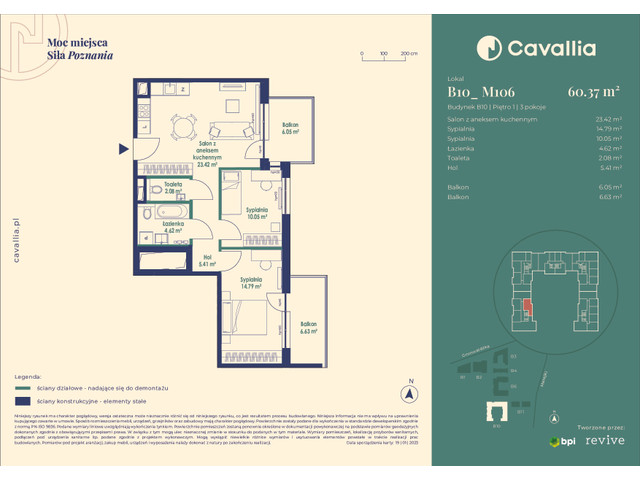 Mieszkanie w inwestycji Cavallia, symbol B10_M106 » nportal.pl