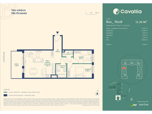 Mieszkanie w inwestycji Cavallia, symbol B10_M108 » nportal.pl