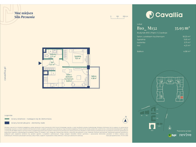 Mieszkanie w inwestycji Cavallia, symbol B10_M132 » nportal.pl