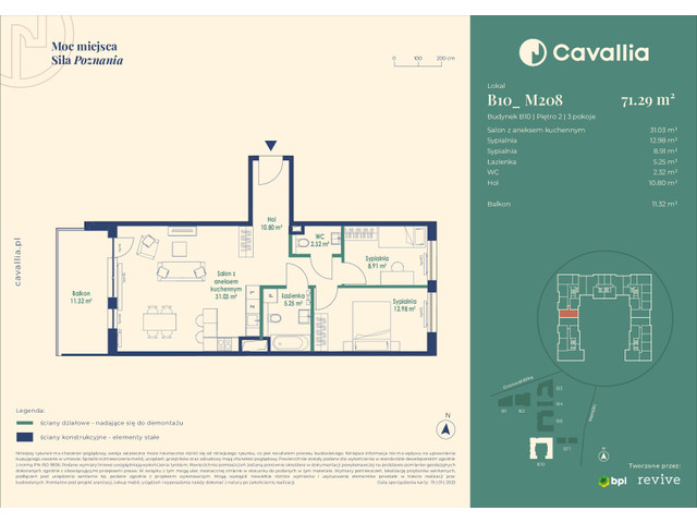 Mieszkanie w inwestycji Cavallia, symbol B10_M208 » nportal.pl