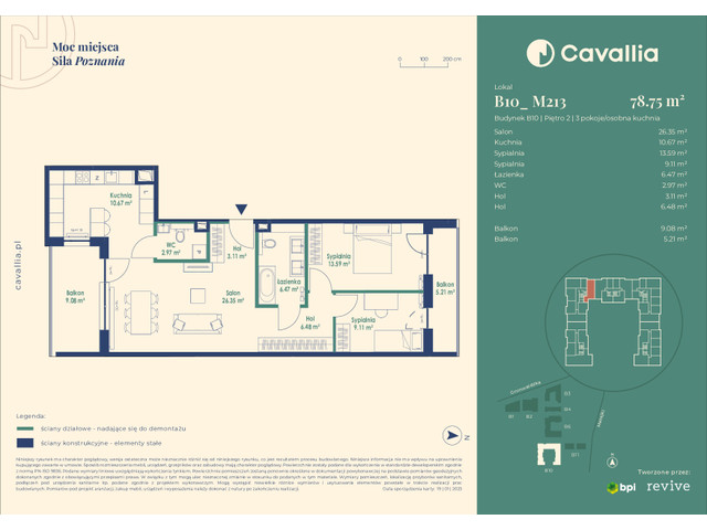 Mieszkanie w inwestycji Cavallia, symbol B10_M213 » nportal.pl