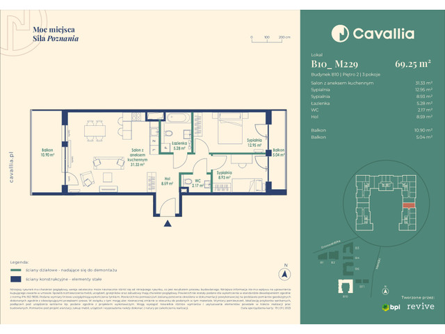 Mieszkanie w inwestycji Cavallia, symbol B10_M229 » nportal.pl