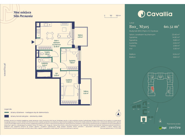 Mieszkanie w inwestycji Cavallia, symbol B10_M305 » nportal.pl