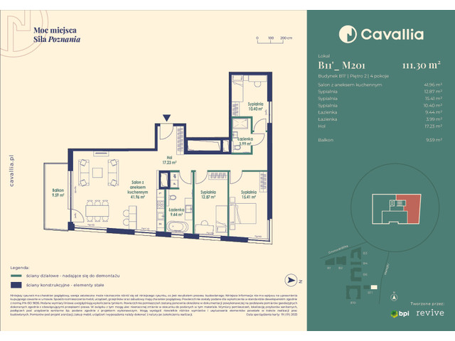 Mieszkanie w inwestycji Cavallia, symbol B11_1_M201 » nportal.pl