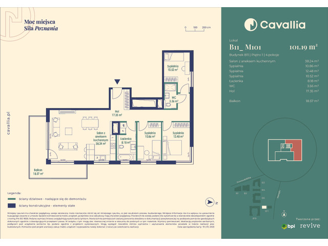 Mieszkanie w inwestycji Cavallia, symbol B11_M101 » nportal.pl