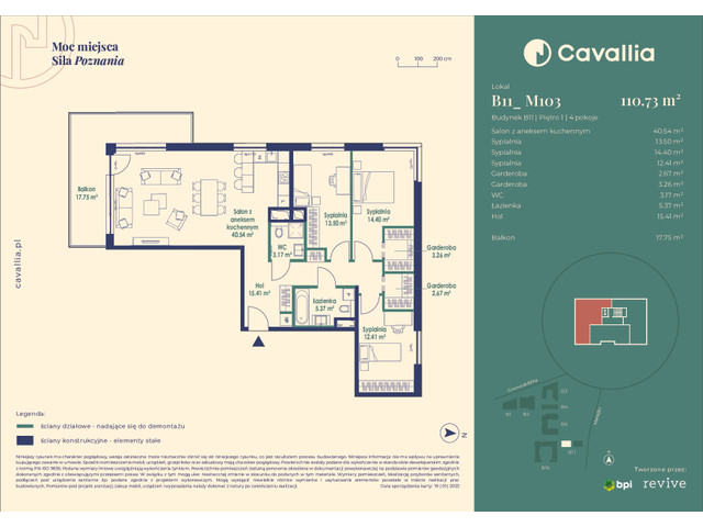 Mieszkanie w inwestycji Cavallia, symbol B11_M103 » nportal.pl