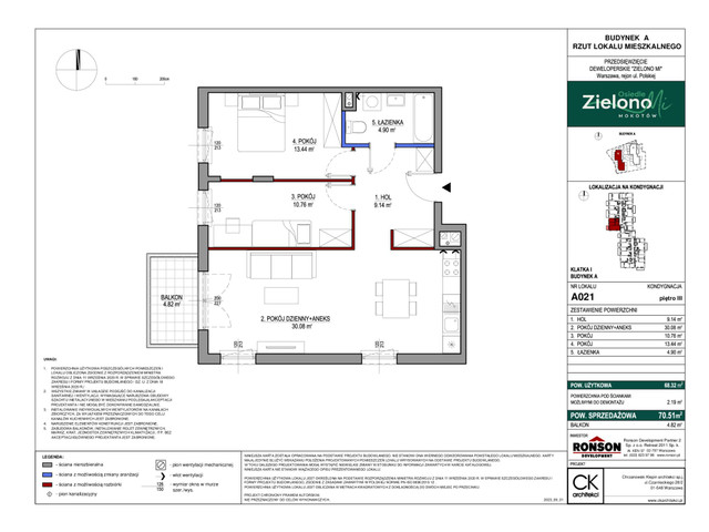 Mieszkanie w inwestycji Zielono MI, symbol A021 » nportal.pl