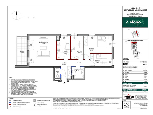 Mieszkanie w inwestycji Zielono MI, symbol B006 » nportal.pl