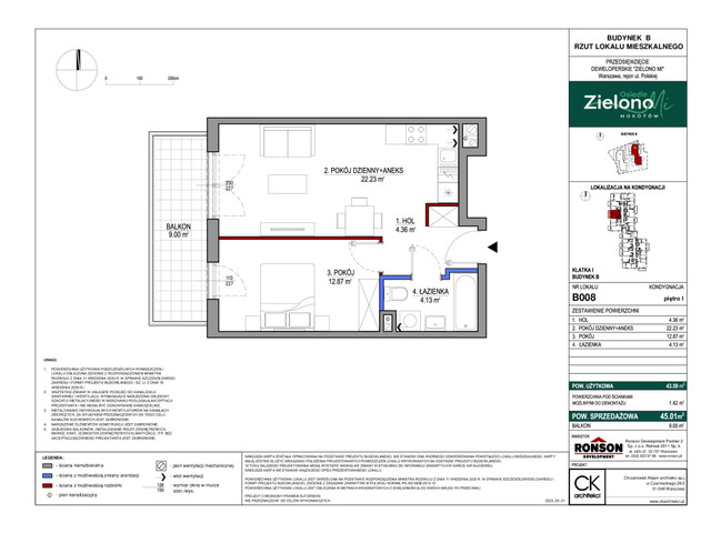 Mieszkanie w inwestycji Zielono MI, symbol B008 » nportal.pl