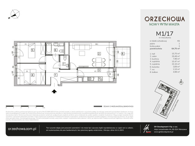 Mieszkanie w inwestycji Orzechowa, symbol M1/17 » nportal.pl