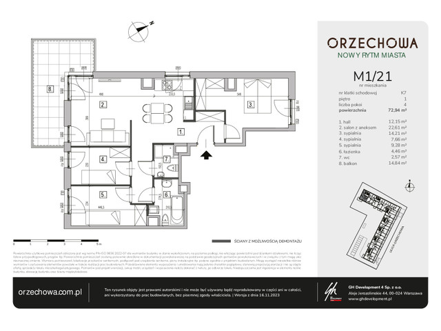 Mieszkanie w inwestycji Orzechowa, symbol M1/21 » nportal.pl