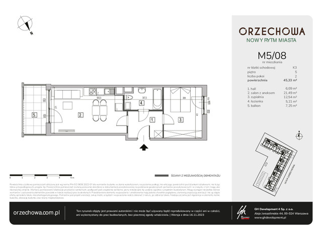 Mieszkanie w inwestycji Orzechowa, symbol M5/08 » nportal.pl