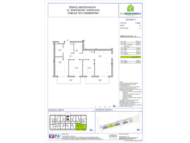 Mieszkanie w inwestycji Eco Berensona, budynek Rezerwacja, symbol C.26 » nportal.pl