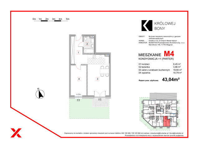 Mieszkanie w inwestycji KRÓLOWEJ BONY, symbol M4 » nportal.pl