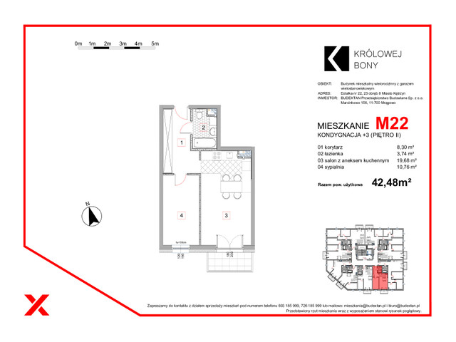 Mieszkanie w inwestycji KRÓLOWEJ BONY, symbol M22 » nportal.pl