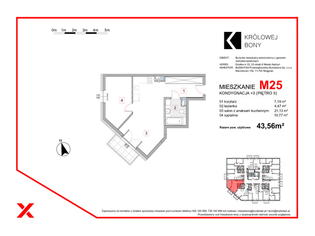 Mieszkanie w inwestycji KRÓLOWEJ BONY, symbol M25 » nportal.pl